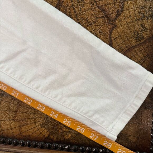 Eileen Fisher White Denim Skinny Jean Pants Pull On Size S Stretch Summer Classy - Picture 6 of 8